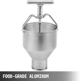 VEVOR Donut Depositor 5L Capacity Donut Dropper Hopper Food-Grade Aluminum Manual Donut Dispenser 6 Adjustable Thicknesses Donut Hopper with Stand Don