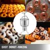 VEVOR Donut Depositor 5L Capacity Donut Dropper Hopper Food-Grade Aluminum Manual Donut Dispenser 6 Adjustable Thicknesses Donut Hopper with Stand Don