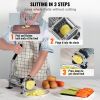 VEVOR French Fry Cutter, 1/2" Stainless Steel Blade Potato Slicer, Manual Potato Chopper Cutter with Suction Cups, Fries Cutter for Potato, French Fri
