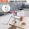 VEVOR Manual Meat Grinder, All Parts Stainless Steel, Hand Operated Meat Grinding Machine with Tabletop Clamp, 2 Grinding Plates & Sausage Stuffer, Id