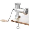 VEVOR Manual Meat Grinder, All Parts Stainless Steel, Hand Operated Meat Grinding Machine with Tabletop Clamp, 2 Grinding Plates & Sausage Stuffer, Id