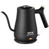 VEVOR 1L Electric Gooseneck Kettle, 1200W Fast Heating Gooseneck Pour Over Coffee Tea Kettle, 304 Food Grade Stainless Steel Hot Water Boiler Heater w