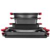 Baking Pan Set 8-Piece Nonstick Carbon Steel Bakeware Set with Silicone Handle