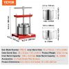 VEVOR Fruit Wine Press, 0.8 Gallon/3L, 2 Stainless Steel Barrels, Manual Juice Maker, Cider Apple Grape Tincture Vegetables Honey Olive Oil Making Pre