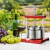 VEVOR Fruit Wine Press, 0.8 Gallon/3L, 2 Stainless Steel Barrels, Manual Juice Maker, Cider Apple Grape Tincture Vegetables Honey Olive Oil Making Pre
