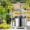 VEVOR Fruit Wine Press, 1.6 Gallon/6L, 2 Stainless Steel Barrels, Manual Juice Maker, Cider Apple Grape Tincture Vegetables Honey Olive Oil Making Pre