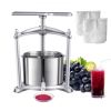 VEVOR Fruit Wine Press, 1.6 Gallon/6L, 2 Stainless Steel Barrels, Manual Juice Maker, Cider Apple Grape Tincture Vegetables Honey Olive Oil Making Pre