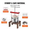 VEVOR Fruit Wine Press, 0.53 Gallon/2L, 2 Stainless Steel Barrels, Manual Juice Maker, Cider Apple Grape Tincture Vegetables Honey Olive Oil Making Pr