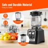 VEVOR Professional Blender, Commercial Countertop Blenders, 68 oz Jar Blender Combo, Stainless Steel 3 Functions Blender, for Frozen Drinks, Shakes, S