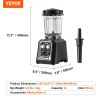VEVOR Professional Blender, Commercial Countertop Blenders, 68 oz Jar Blender Combo, Stainless Steel 3 Functions Blender, for Frozen Drinks, Shakes, S