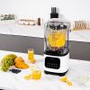 VEVOR Professional Blender with Shield, Commercial Countertop Blenders, 68 oz Jar Blender Combo, Stainless Steel 9 Speed & 5 Functions Blender, for Sh