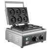 VEVOR 110V Commercial Waffle Donut Machine 6 Holes Double-Sided Heating 50-300℃, Electric Doughnut Maker 1550W, Non-stick Donut MakerTeflon-Coating fo