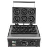 VEVOR 110V Commercial Waffle Donut Machine 6 Holes Double-Sided Heating 50-300℃, Electric Doughnut Maker 1550W, Non-stick Donut MakerTeflon-Coating fo