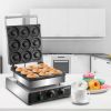 VEVOR Electric Donut Maker, 9 Holes Commercial Donut Machine, 2000W Electric Doughnut Machine, Double-Sided Heating Commercial Donut Maker, for Home &