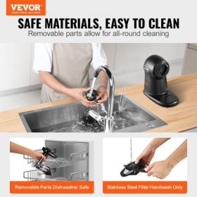 VEVOR Slow Masticating Juicer, 2-Speed Mode Cold Press Juicer Machine with Reverse Function, Quiet Motor Slow Juicer, Juice Extractor Maker Easy to Cl