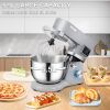 VEVOR Stand Mixer, 660W Electric Dough Mixer with 6 Speeds LCD Screen Timing, Tilt-Head Food Mixer with 5.8 Qt Stainless Steel Bowl, Dough Hook, Flat