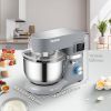 VEVOR Stand Mixer, 660W Electric Dough Mixer with 6 Speeds LCD Screen Timing, Tilt-Head Food Mixer with 5.8 Qt Stainless Steel Bowl, Dough Hook, Flat