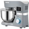VEVOR Stand Mixer, 660W Electric Dough Mixer with 6 Speeds LCD Screen Timing, Tilt-Head Food Mixer with 5.8 Qt Stainless Steel Bowl, Dough Hook, Flat