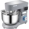 VEVOR Stand Mixer, 660W Electric Dough Mixer with 6 Speeds LCD Screen Timing, Tilt-Head Food Mixer with 5.8 Qt Stainless Steel Bowl, Dough Hook, Flat