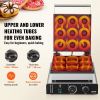 VEVOR Electric Donut Maker, 2000W Commercial Doughnut Machine with Non-stick Surface, 9 Holes Double-Sided Heating Waffle Machine Makes 9 Doughnuts, T