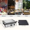 VEVOR Commercial Electric Griddle, 14.5" 1500W Indoor Countertop Grill, Stainless Steel Restaurant Teppanyaki Grill with Non Stick Iron Cooking Plate,