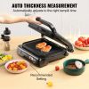 VEVOR 7 IN 1 Commercial Electric Griddle, 14.4" 1800W Indoor Countertop Grill, Stainless Steel Restaurant Teppanyaki Grill with Non Stick Iron Cooking