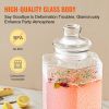 VEVOR Beverage Dispenser, 2.5 Gallon Drink Dispensers for Parties, Glass Juice Dispenser with Stand, Stainless Steel Spigot, Iced Tea Lemonade Juice W