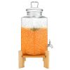 VEVOR Beverage Dispenser, 2.5 Gallon Drink Dispensers for Parties, Glass Juice Dispenser with Stand, Stainless Steel Spigot, Iced Tea Lemonade Juice W