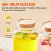 VEVOR Beverage Dispenser, 1 Gallon Drink Dispensers for Parties,2PC, Glass Juice Dispenser with Stand, Stainless Steel Spigot, Iced Tea Lemonade Juice