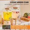 VEVOR Beverage Dispenser, 1 Gallon Drink Dispensers for Parties,2PC, Glass Juice Dispenser with Stand, Stainless Steel Spigot, Iced Tea Lemonade Juice