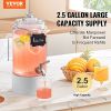 VEVOR Beverage Dispenser, 1 Gallon Drink Dispensers for Parties, Glass Juice Dispenser with Stainless Steel Spigot, Iced Tea Lemonade Juice Water Disp