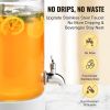 VEVOR Beverage Dispenser, 1 Gallon Drink Dispensers for Parties, Glass Juice Dispenser with Stainless Steel Spigot, Iced Tea Lemonade Juice Water Disp