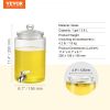 VEVOR Beverage Dispenser, 1 Gallon Drink Dispensers for Parties, Glass Juice Dispenser with Stainless Steel Spigot, Iced Tea Lemonade Juice Water Disp