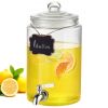 VEVOR Beverage Dispenser, 1 Gallon Drink Dispensers for Parties, Glass Juice Dispenser with Stainless Steel Spigot, Iced Tea Lemonade Juice Water Disp