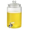 VEVOR Beverage Dispenser, 1 Gallon Drink Dispensers for Parties, Glass Juice Dispenser with Stainless Steel Spigot, Iced Tea Lemonade Juice Water Disp