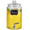VEVOR Beverage Dispenser, 1 Gallon Drink Dispensers for Parties, Glass Juice Dispenser with Stainless Steel Spigot, Iced Tea Lemonade Juice Water Disp