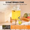 VEVOR Beverage Dispenser, 1.5 Gallon Drink Dispensers for Parties, Glass Juice Dispenser with Stand, Stainless Steel Spigot, Iced Tea Lemonade Juice W