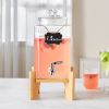 VEVOR Beverage Dispenser, 1.5 Gallon Drink Dispensers for Parties, Glass Juice Dispenser with Stand, Stainless Steel Spigot, Iced Tea Lemonade Juice W