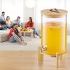Drink Dispenser 2.2 Gal Beverage Dispenser for Parties Glass with Stand