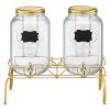 Drink Dispenser 2 Gal Beverage Dispenser for Parties Glass with Stand 2PCS