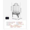 Drink Dispenser 2.5 Gal Beverage Dispenser for Parties Glass with Stand