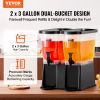 VEVOR Beverage Dispenser, 3 Gallon x 2 Drink Dispensers for Parties, Plastic Juice Dispenser with Stand Spigot Lid, Iced Tea Lemonade Juice Water Disp