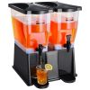 VEVOR Beverage Dispenser, 3 Gallon x 2 Drink Dispensers for Parties, Plastic Juice Dispenser with Stand Spigot Lid, Iced Tea Lemonade Juice Water Disp