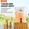VEVOR Beverage Dispenser, 5 Gallon Drink Dispensers for Parties, Plastic Juice Dispenser with Spigot and Lid, Iced Tea Lemonade Juice Water Dispenser,