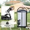 VEVOR Stainless Steel Insulated Beverage Dispenser, 2 Gallon 7.6 Liter, Thermal Hot and Cold Drink Server Dispenser with Spigot Handle, Food-grade for