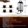 VEVOR Stainless Steel Insulated Beverage Dispenser, 2 Gallon 7.6 Liter, Thermal Hot and Cold Drink Server Dispenser with Spigot Handle, Food-grade for
