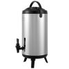VEVOR Stainless Steel Insulated Beverage Dispenser, 2.4 Gallon 9.2 Liter, Thermal Hot and Cold Drink Server Dispenser with Spigot Handle, Food-grade f