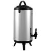 VEVOR Stainless Steel Insulated Beverage Dispenser, 2.4 Gallon 9.2 Liter, Thermal Hot and Cold Drink Server Dispenser with Spigot Handle, Food-grade f