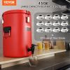 VEVOR Stainless Steel Insulated Beverage Dispenser, 4.5 Gallon 17.2 Liter, Thermal Hot and Cold Drink Server Dispenser with Spigot Handle, Food-grade
