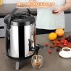 VEVOR Stainless Steel Insulated Beverage Dispenser, 1.5 Gallon 6 Liter, Thermal Hot and Cold Drink Server Dispenser with Spigot Handle, Food-grade for